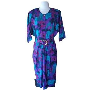 1980s‎ Willy's Influence Multi-Color SecretaryDress